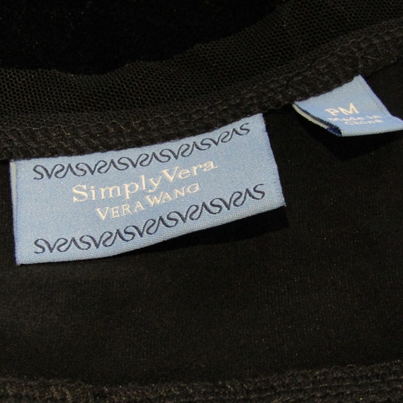 NWT Simply Vera Little Black Dress Mixed Media PM - Picture 5 of 7